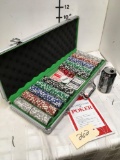 Poker Game Set,  Chips & Cards in Carry Case