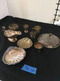 Mixed lot of silver serving ware