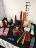 Assorted Candleholders and candles