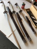 Set of 3,Cobra handle swords with display stand