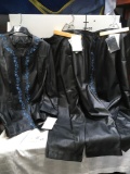 New Terry Lewis Ladies Leather Jacket Size XL, 2 pair Ladies Leather pants size 18 & 20