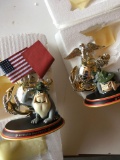 New Always Faithful and USMC collectible figurines with certificates. See pic for plate number