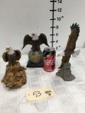Assorted eagle figurines ( 3 pieces)