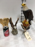 Assorted eagle figurines (4 pieces)