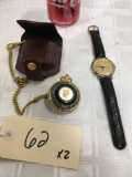 Franklin mint Pocket watch with pouch and no name Liberty watch