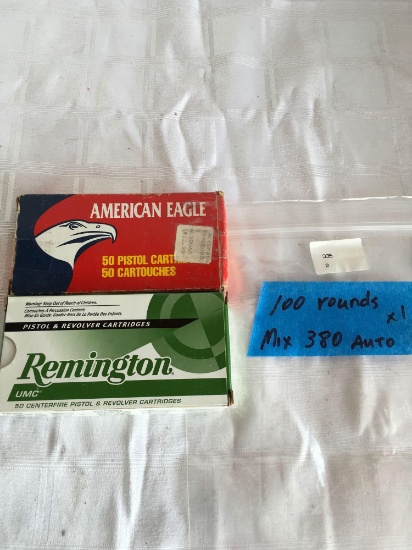 1) American eagle 1) Remington mix .380 auto. 100 rounds