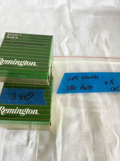 Remington .380 auto. 125 rounds