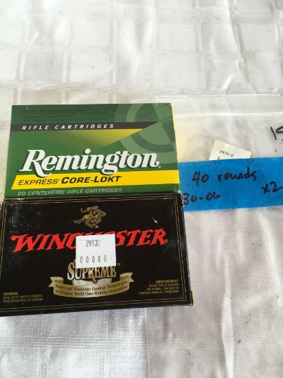 1) Remington 1) Winchester 30-06. 40 rounds