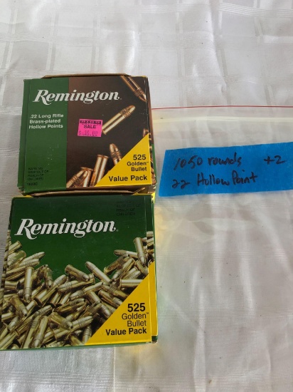 Remington .22 Hollow Point. 1050 rounds