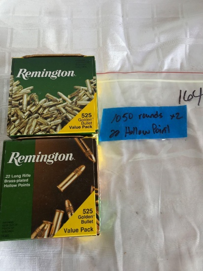 Remington .22 hollow point. 1050: rounds