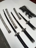 3 piece Japanese Sword set with Display