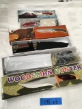 New Frost Woodsman Hunter, Panther Creek Bowie, White Tail Skinner Knives, see pics for model