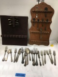 Vintage Cutlery, Collectible Spoons and display cases