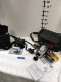 Ricoh 35mm Camera, & JVC Camcorder with bag JVC GRSXM250 compact VHS Camcorder