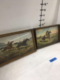 Cowboys & Indian on Horseback Framed wall art