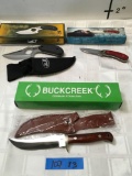 New Skinning knife, Buckcreek & White tail Skinner (last one missing sheath)