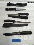 Assorted knives. Vietnam One has no sheath