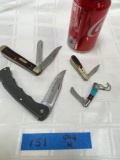 2) Buck 2) miscellaneous pocket knives