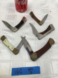 Vintage assorted folding knives. 5 pieces