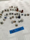 Assorted collectible thimbles. 37 pieces