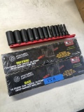 2) New Metal Mulisha metric and Sae socket sets