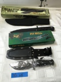 New Survival Bowie & Pit Bull knife. See pic for model number and more info