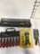 Metal Mulisha, Metric & SAE socket rail sets, Nut driver set, Lomax flashlight, Locking pliers.