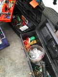 Tool boxes with assorted tools & Household repair items