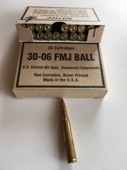 Ammo US mil spec, 40 rounds, 30-06