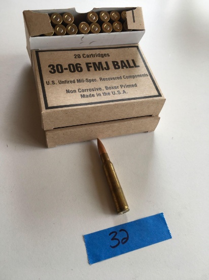 Ammo US mil spec, 60 rounds, 30-06