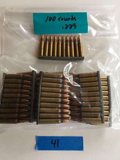 Ammo .223 cartridges  100 rounds