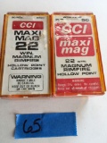 CCI 22 magnum cartridges. 100 rounds