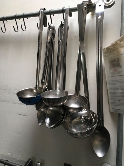 Assorted s/s utensils.