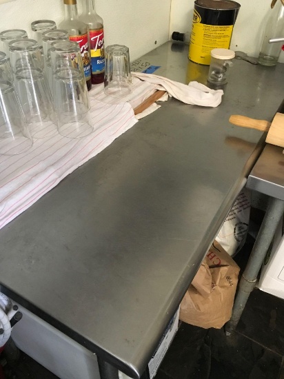 S\S work table with under shelf. 25" x 50", works