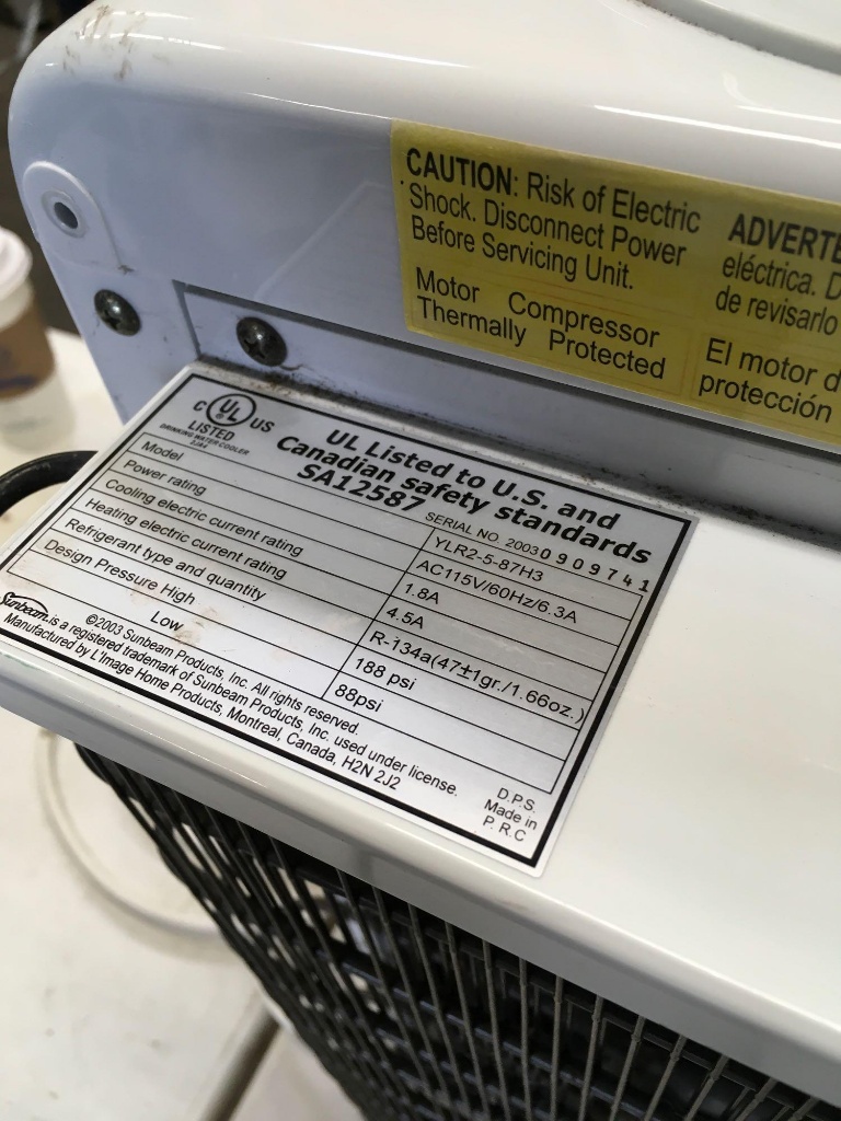 sunbeam hot and cold water dispenser