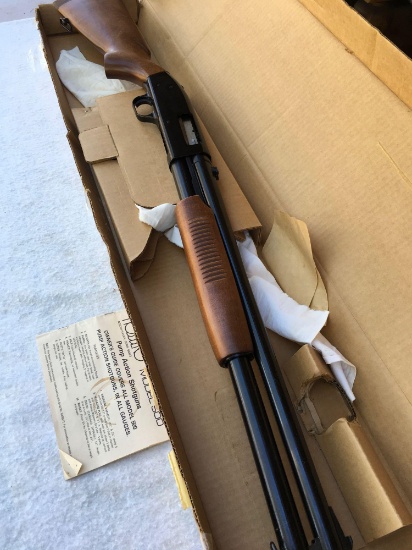 Firearms: Mossberg 12ga. 500 pump action, serial # H340263.