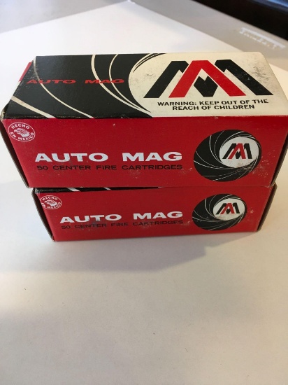 Ammo: Auto Mag .44 amp, 100 Rounds