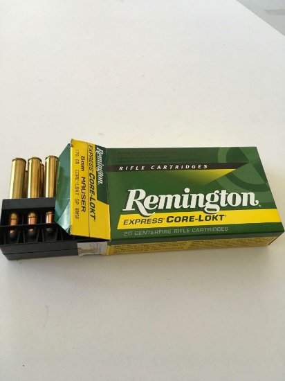 Ammo: Remington, 8 mm Mauser, 20 rounds