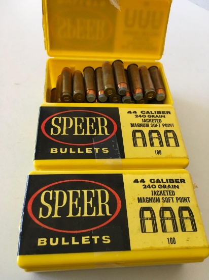 Ammo: 44 caliber, 90 rounds- reloads