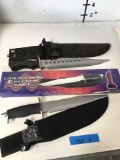 New Operation Freedom Knife with sheath and misc Knife with sheath