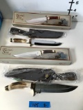 New Trophy Stag knives with sheaths See pic for kife info(size, material, etc)