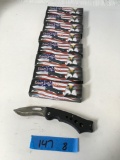 New Eagle Scout folding knife. 12 pieces See pic for kife info(size, material, etc)