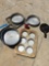 Lot of miscellaneous items, crepe pan, iron skillet, etc