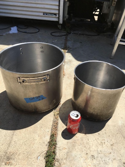 S/S stock pots, 40 qt and 20 qt