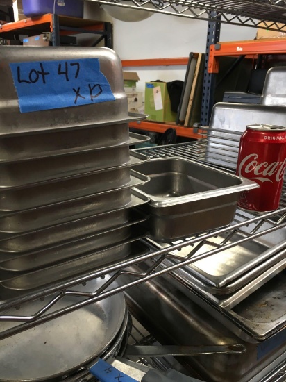 Stainless steal food pans , 1/6" x 2 1/2", no lids