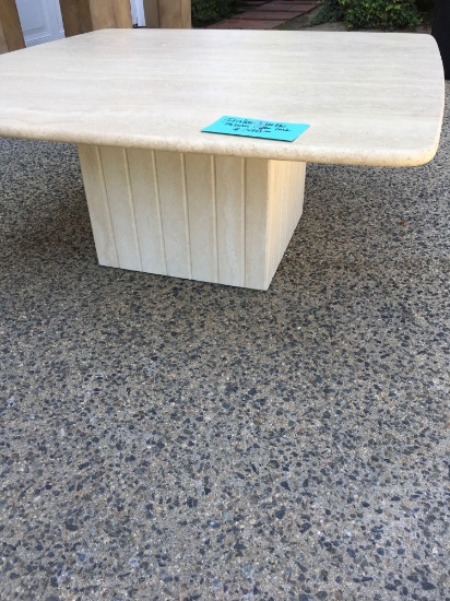 16" x 39" Italian marble square coffee table