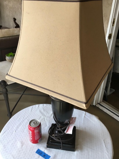 27? T side lamp with shade. Works