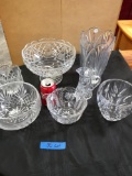 Lot. Glass/ crystal Bowls, vases, etc