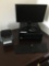 Acer monitor, HP computer, keyboard, ZP450 printer