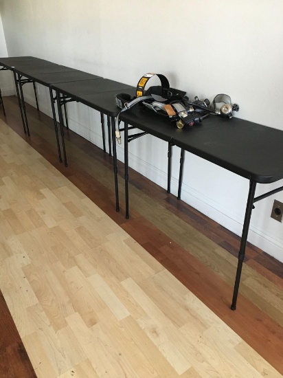 Adjustable folding tables. 20" x 40"